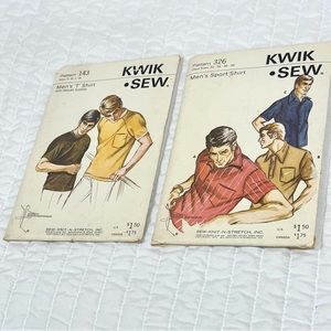 Two vintage Kwik Sew men’s patterns